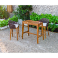 Exclusivo diseño con clase Poly Rattan marco de madera de la barra de juego para jardín al aire libre Muebles de mimbre Patio